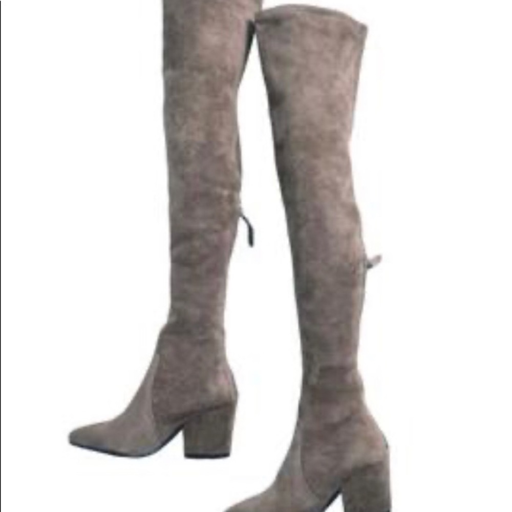 Goodnight Macaroon Taupe Over the Knee Boots New